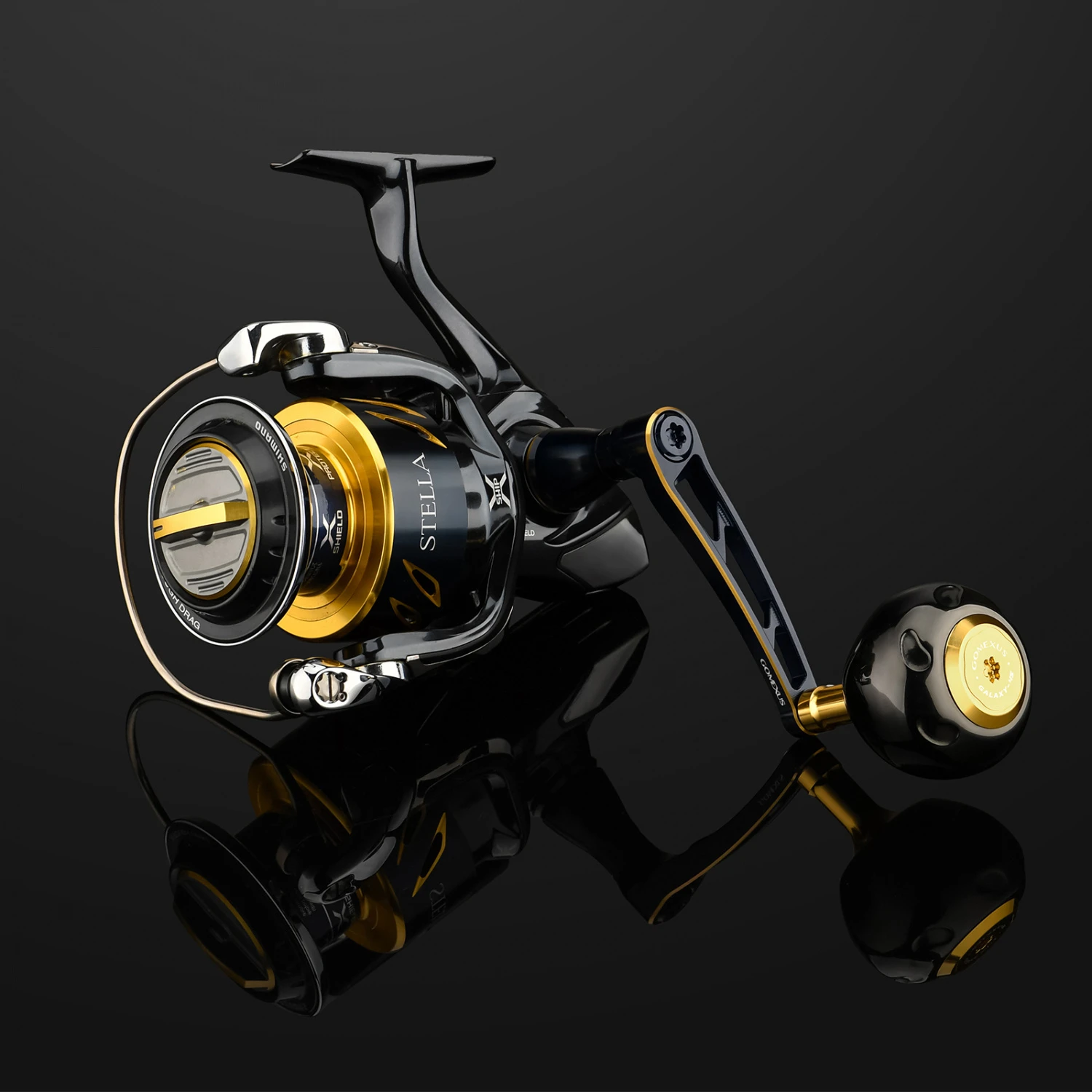 Gomexus 70mm Aluminium Power Handle With 45mm Knob - Black Gold 2 Gomexus 70mm Aluminium Power Handle With 45mm Knob - Black Gold – Image 2