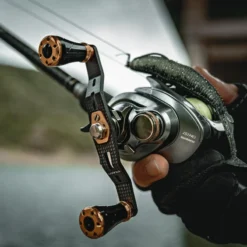 Gomexus 95mm Carbon Swept Handle With 20mm Aluminium Knob -Magasin De Matériel De Pêche DCS95A20BKGDr 3