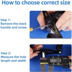 Gomexus 95mm Carbon Swept Handle With 20mm Aluminium Knob -Magasin De Matériel De Pêche DCS95A20BKGDr 5